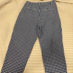 Blue checkered Banana Republic Pants (size 4)